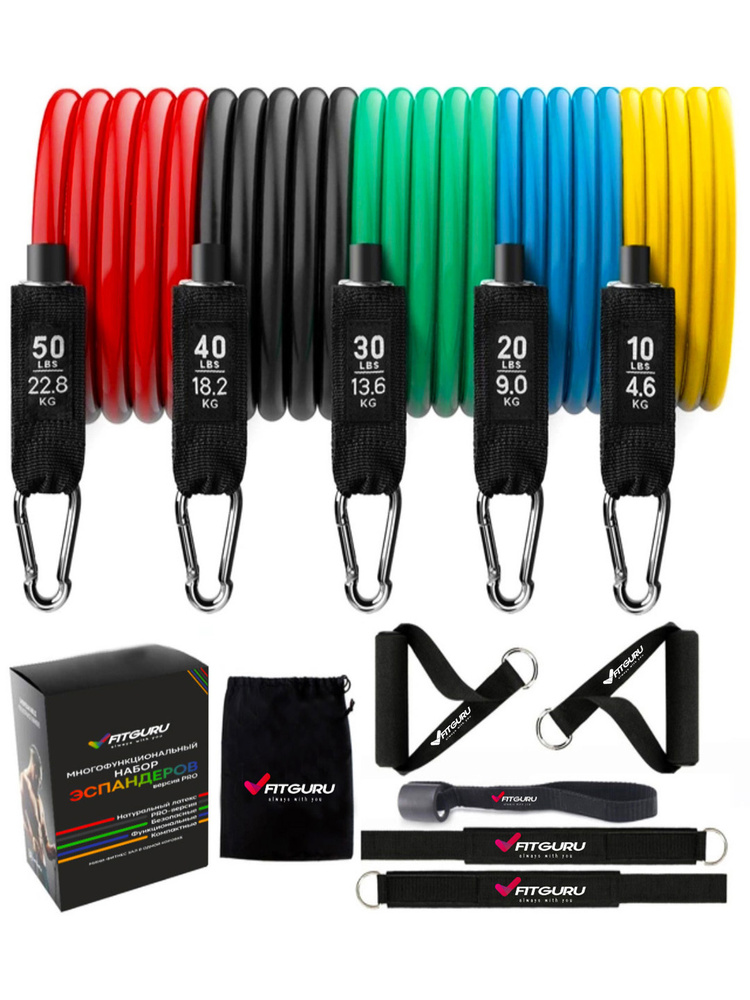 FITGURU Эспандер , 12 шт, 90 кг #1