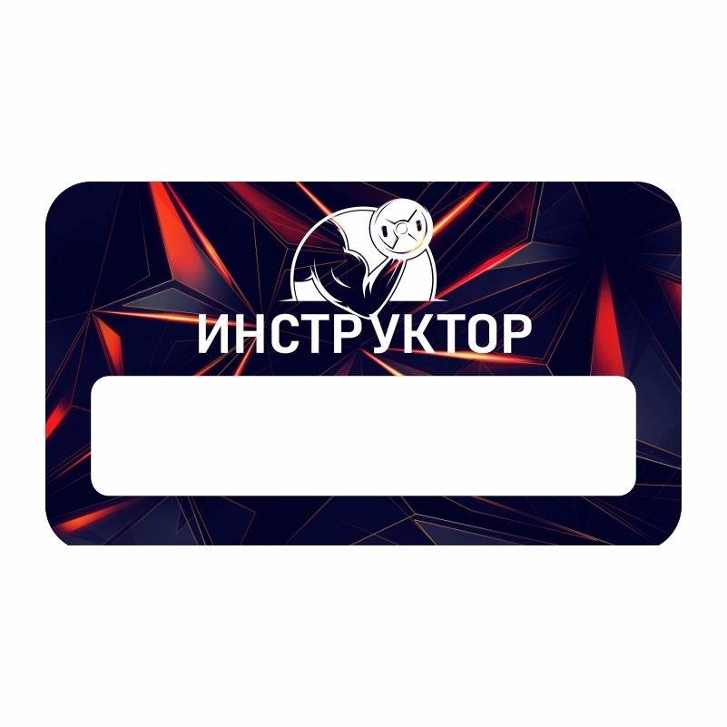 Бейдж "Фитнес Инструктор" 70х40 мм 1 шт горизонтальный / бейджи ...