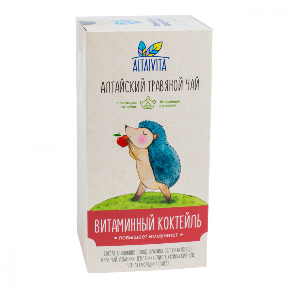 Алтайский травяной чай в пирамидках ALTAIVITA Витаминный коктейль, 10  пирамидок по 4 г. - купить с доставкой по выгодным ценам в  интернет-магазине OZON (476790576)