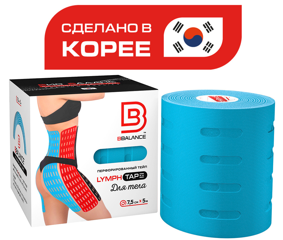 Перфорированный лимфодренажный тейп для эстетического тейпирования тела ...