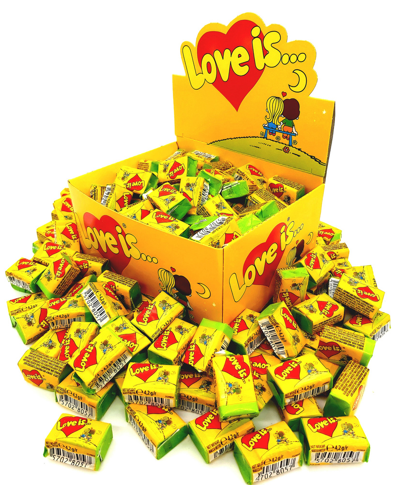 Жевательная резинка Love is , кокос и ананас, 100 шт, жвачка, из 90-х ( Лав ис Лов ис Ловис ) жевачка, #1