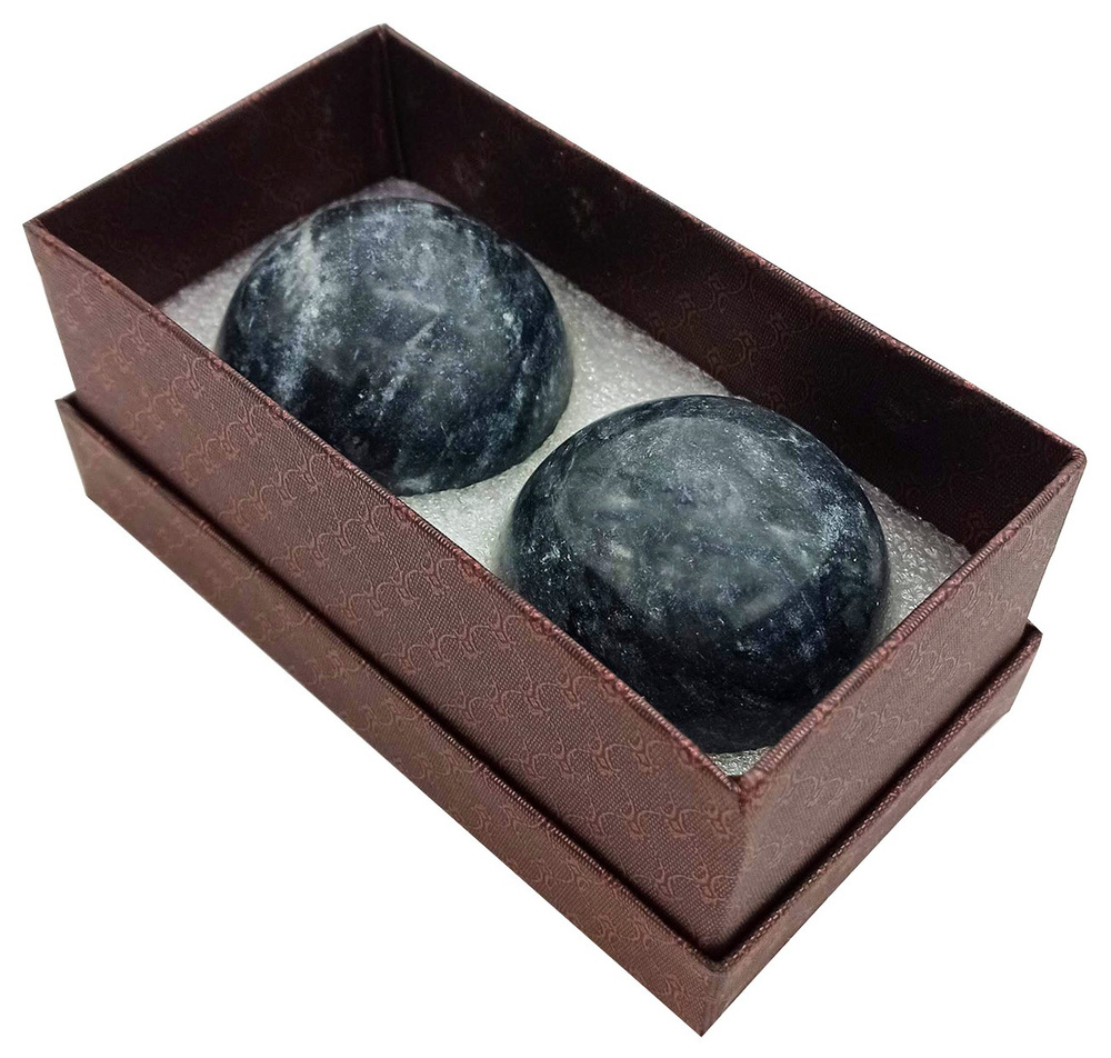 Массажные шары здоровья (шары Баодинга) камень мрамор 5 см серые купить ...