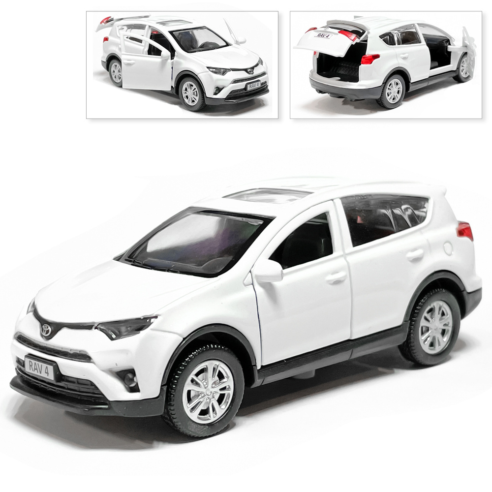 Машина Toyota RAV4, инерционная, белая, Технопарк, 12 см - купить с  доставкой по выгодным ценам в интернет-магазине OZON (257997491)