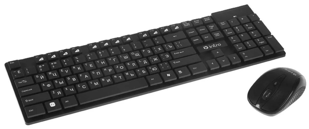 Клавиатура и мышь Intro DW610 Wireless black / Комплект: клавиатура ...