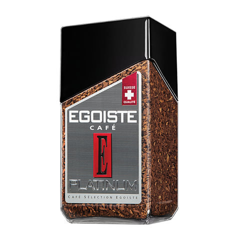 Кофе растворимый EGOISTE Platinum, сублимированный, 100 г, 100% арабика, стеклянная банка  #1