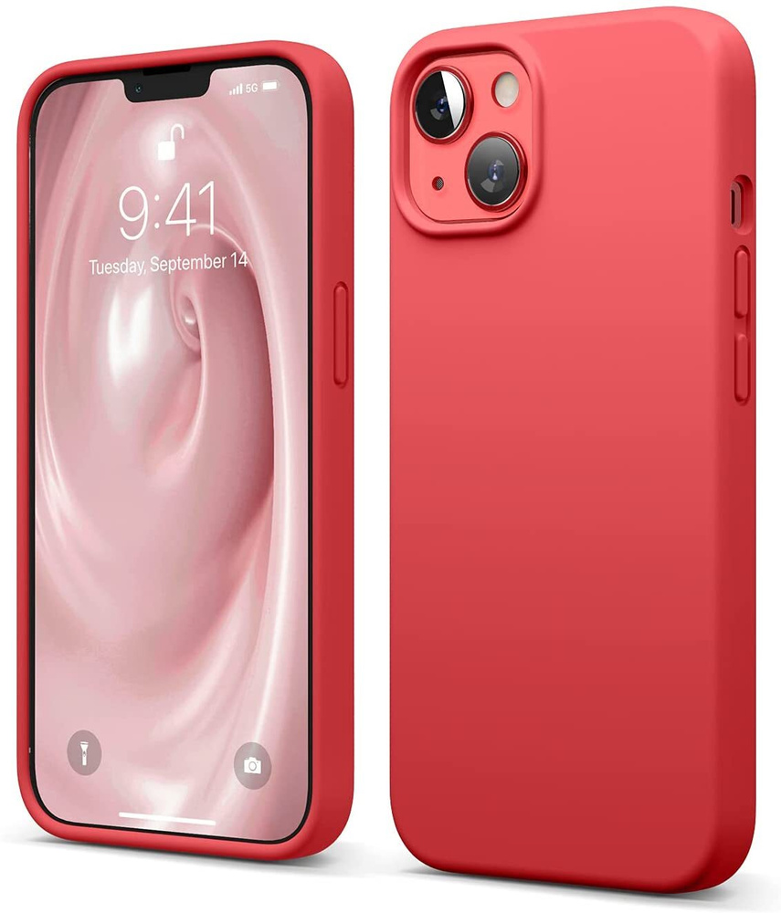 Силиконовый чехол Silicone Case с оригинальным логотипом для Apple iPhone  14, Красный / Айфон 14 - купить с доставкой по выгодным ценам в  интернет-магазине OZON (830708129)