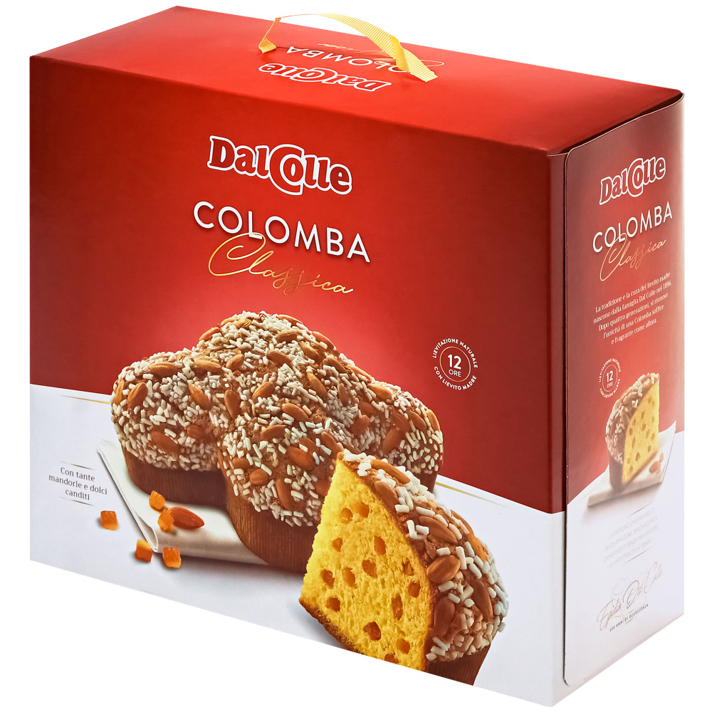 Кулич пасхальный (Кекс итальянский) Dal Colle Colomba классический с  цукатами, 1 кг, Италия - купить с доставкой по выгодным ценам в  интернет-магазине OZON (1354145377)