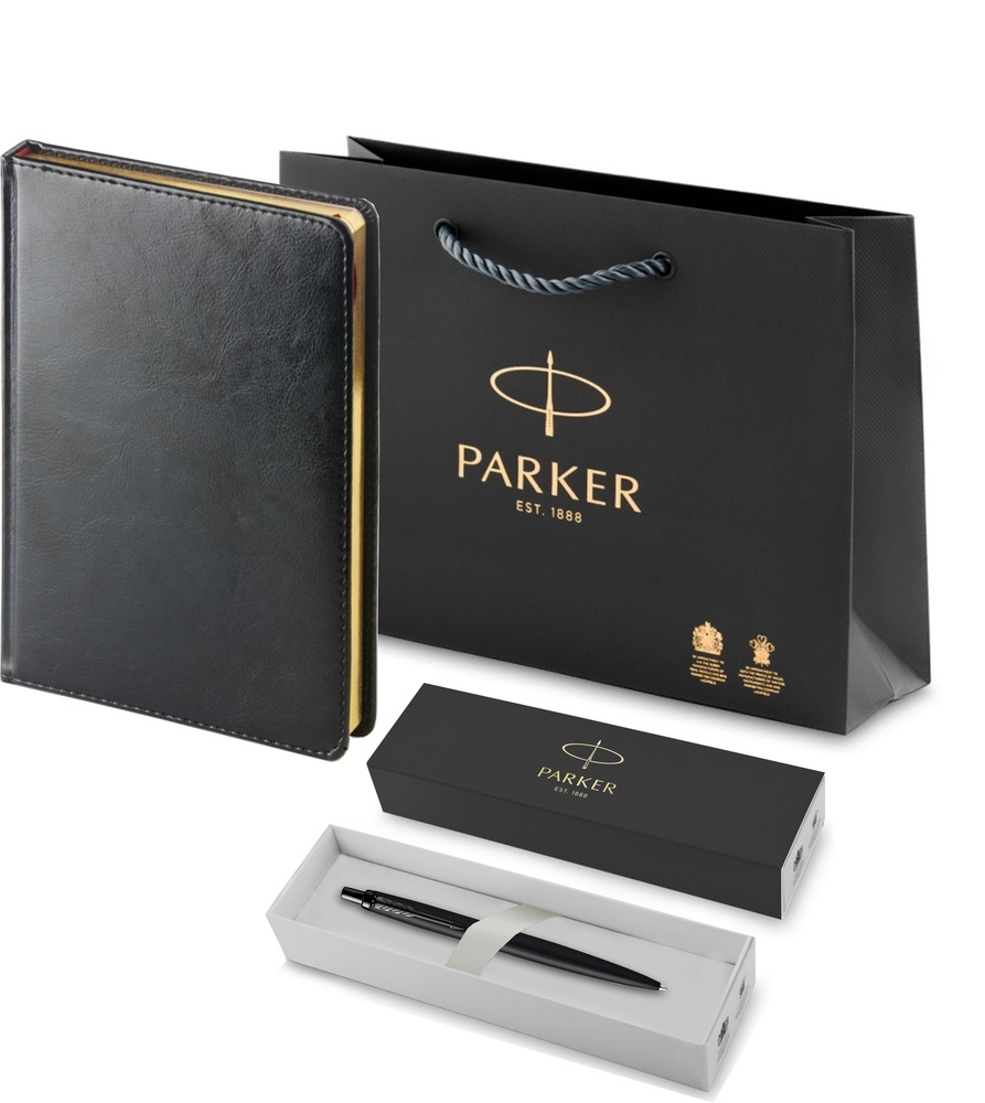 Подарочный набор: шариковая ручка Parker Jotter XL SE20 Monochrome в подарочной упаковке и ежедневник #1