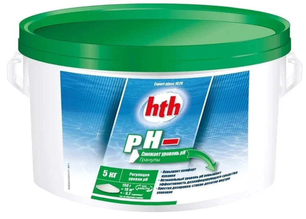 pH - минус (5 кг) hth: Средство для снижения уровня pH воды бассейна ...