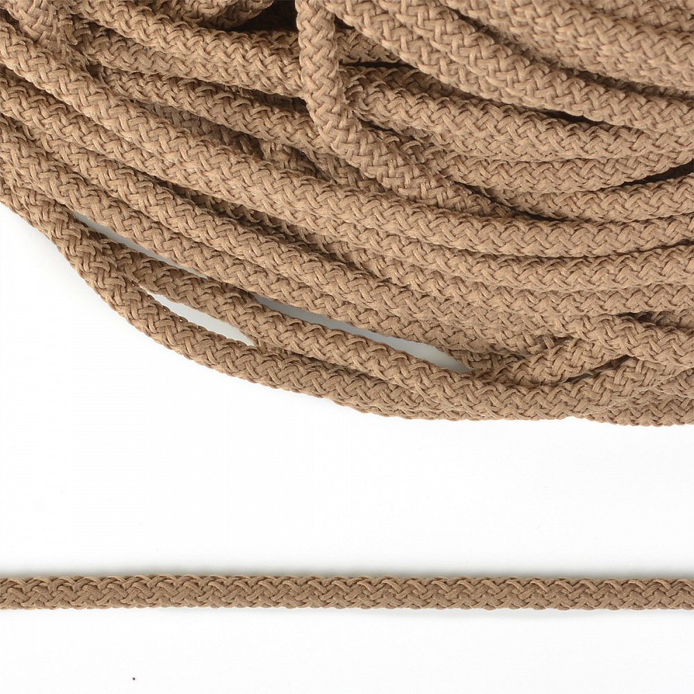 Шнур круглый полиэфир 5мм арт.1с-50/35 с наполнителем цвет 032 бежевый ...