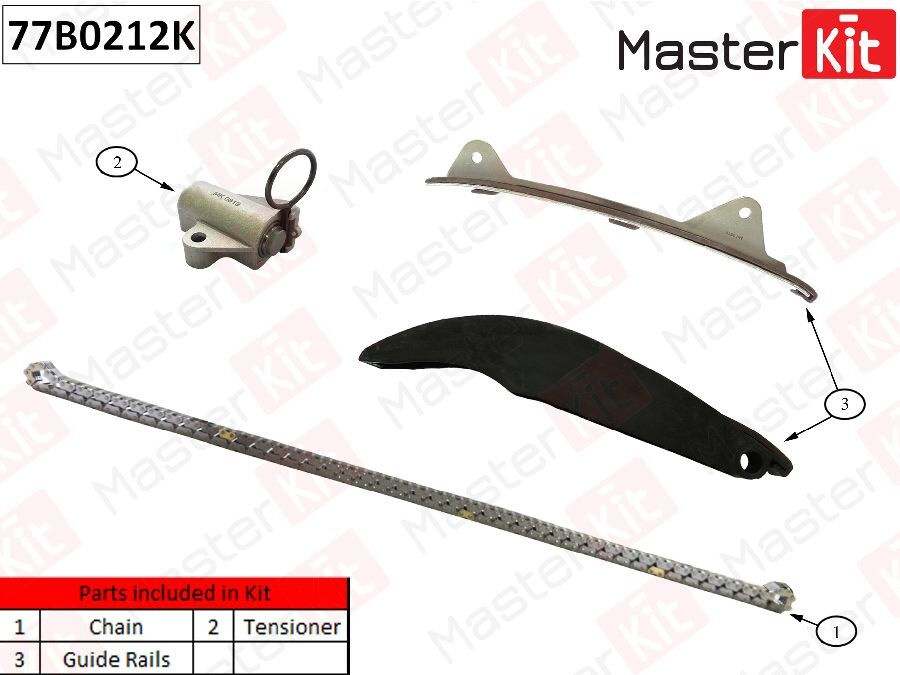 Комплект цепи ГРМ MasterKit 77B0212K - MasterKit арт. 77B0212K - купить ...