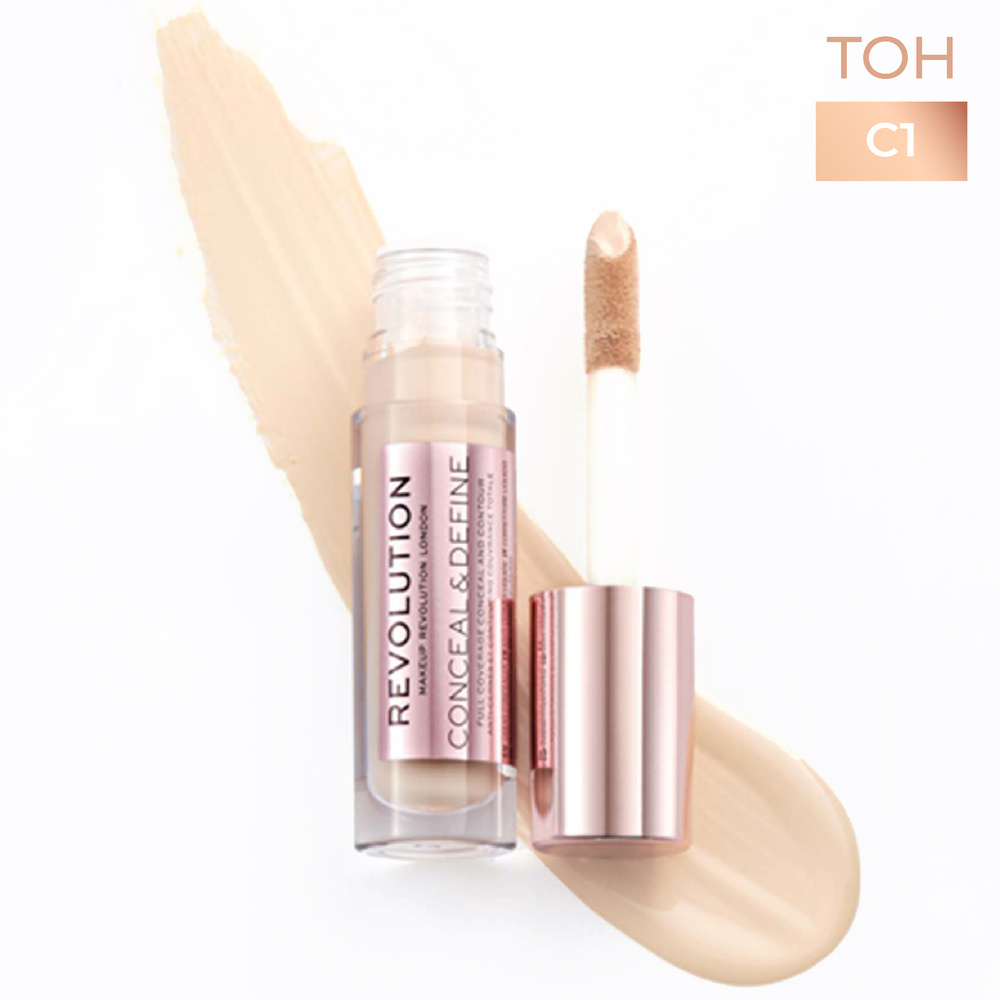 MAKEUP REVOLUTION Консилер для лица и под глаза CONCEAL AND DEFINE тон ...