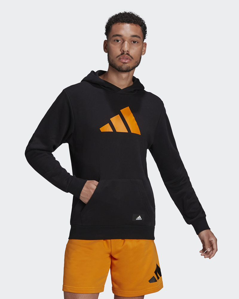 Adidas black and orange hoodie sale