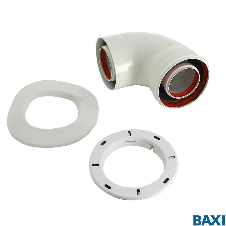 Отвод коаксиальный для начального участка 90, диаметр 60/100 Baxi MT71410141  #1