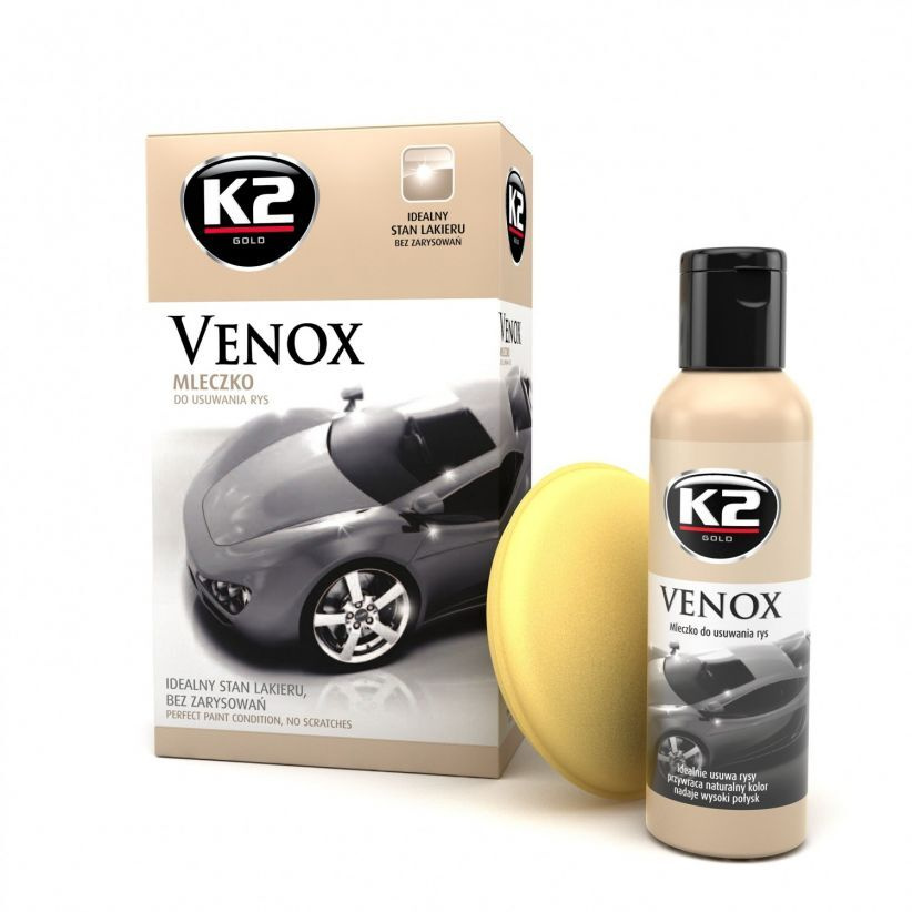 K2 GOLD Молочко для удаления царапин ну кузове автомобиля VENOX 180g (+губка)  #1