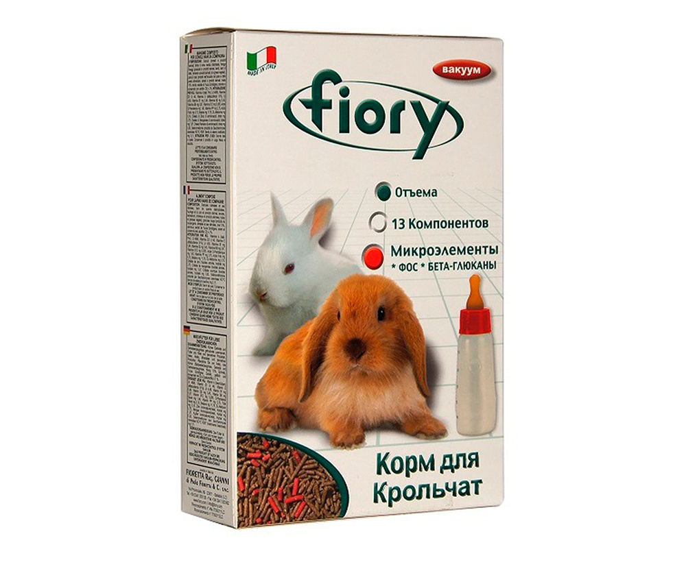 Корм для грызунов fiory гранулы крольчат puppypellet 850г #1