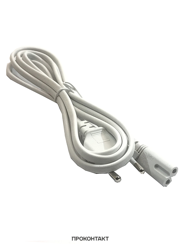 Кабель ПРОКОНТАКТ IEC-C7 сетевой 2x0.75мм² 1.5 метра Белый - купить по ...