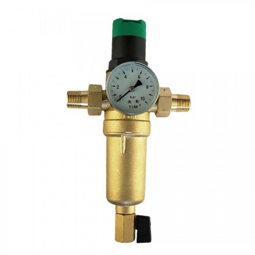 Фильтр промывной с регулятором давления для горячей воды 1/2" TIM JH-1007  #1