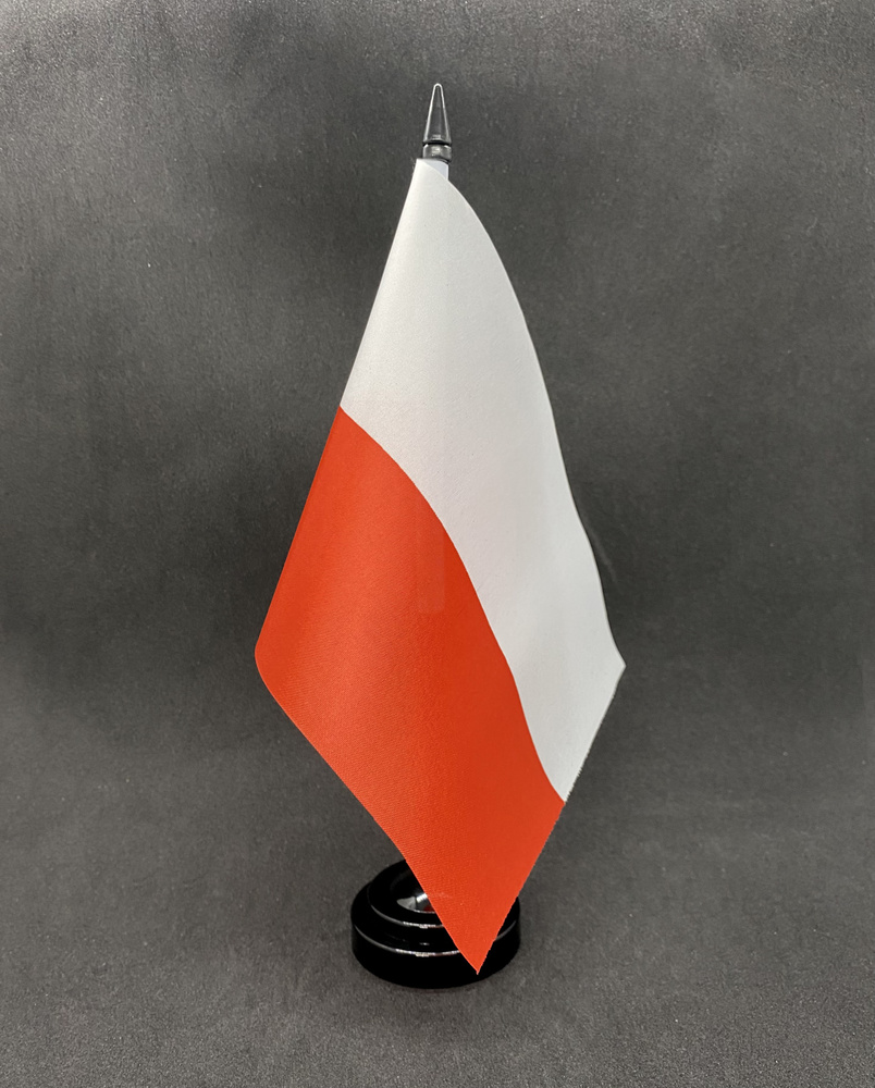 Польша. Настольный флаг на подставке, 30 см #1