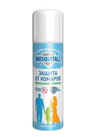 Mosquitall / Аэрозоль Mosquitall Гипоаллергенная защита 150мл 1 шт ...