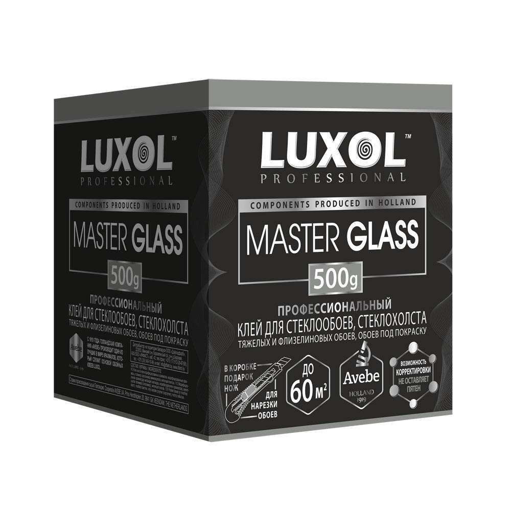 Клей для стеклообоев LUXOL MASTER GLASS Professional 500 г / для стеклообоев, тяжелых и флизелиновых, #1