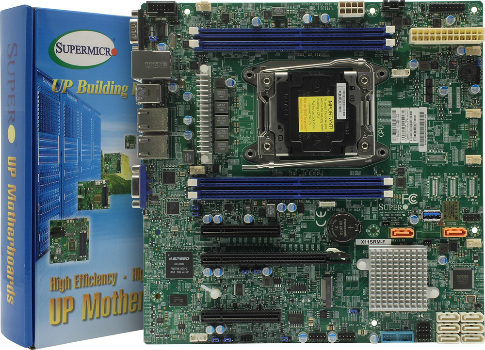 Материнская плата SuperMicro MBD-X11SRM-F-B Single socket, Intel C422, 4xDDR4, 8xSATA3 6G, 1 PCI-E 3.0 #1