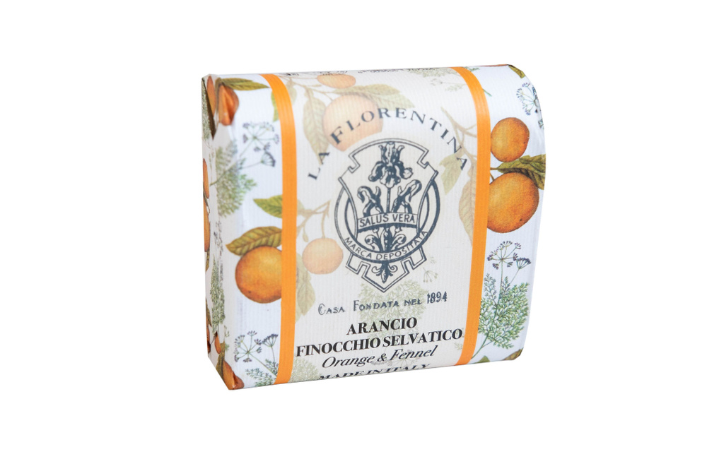 Мыло твердое LA FLORENTINA Мыло Orange & Wild Fennel. Апельсин и Дикий Фенхель