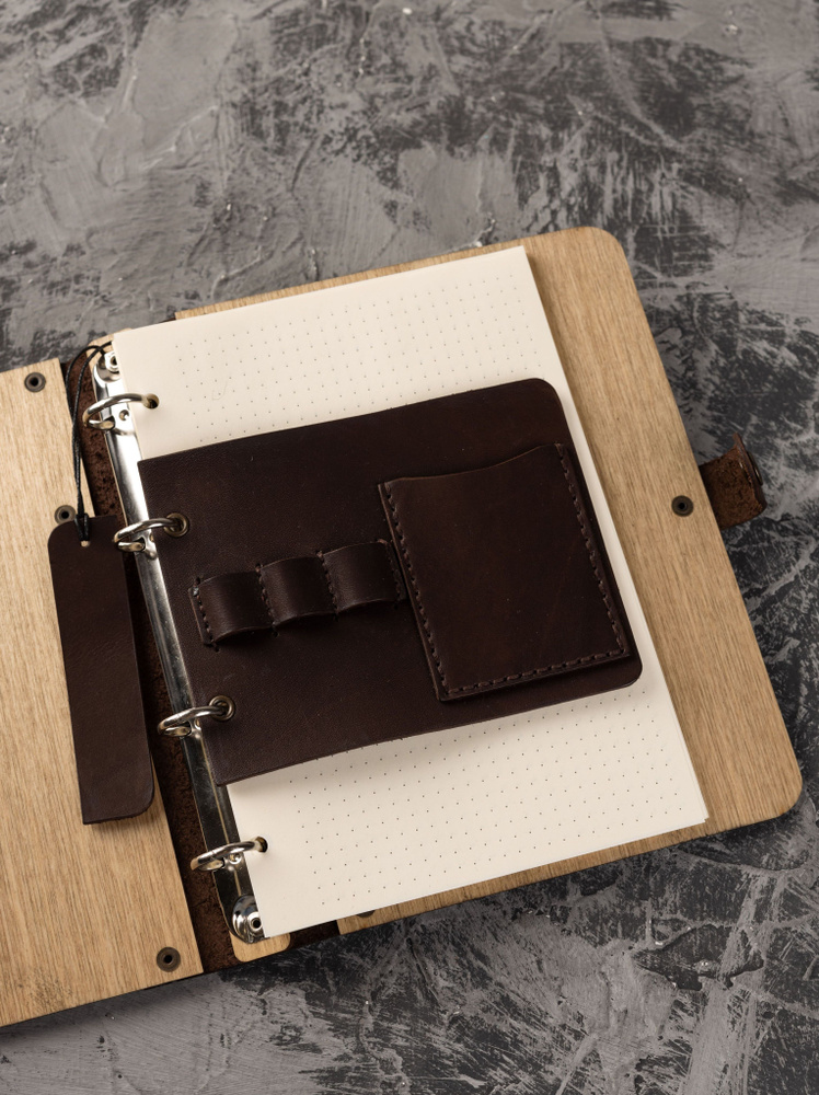 Аксессуар для блокнота/ежедневника вставка/визитница с отделениями на ...