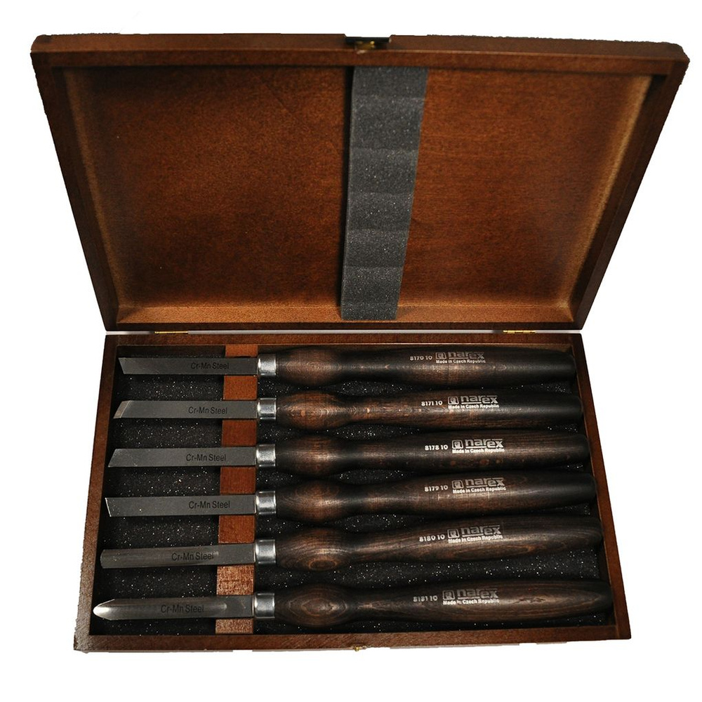 Набор резцов, 6 шт. токарные, в деревянной коробке, Narex купить по ...