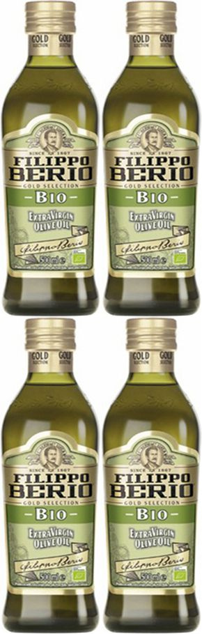 Оливковое масло Filippo Berio Extra Virgin, комплект: 4 упаковки по 500 ...