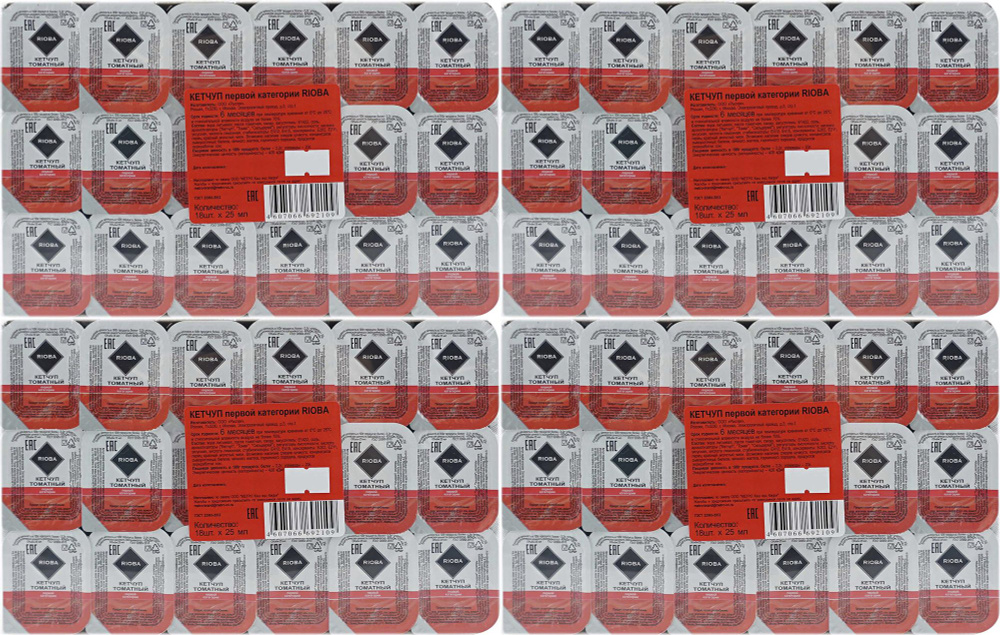 Кетчуп Rioba Томатный 25 г х, комплект: 4 упаковки по 450 г #1