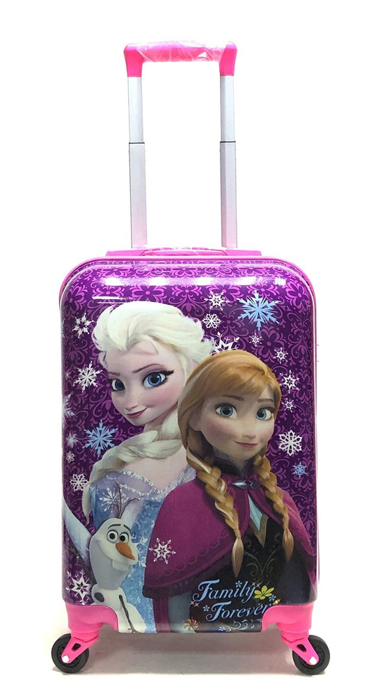 Чемодан детский Frozen Анна и Эльза двухсторонняя картинка 56 см  #1