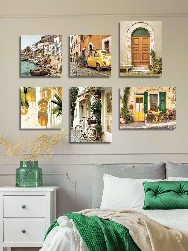 Картины на холсте с подрамником LOFTime ПЕЙЗАЖ ЛИМОНЫ 6 шт К-313-3040 ...