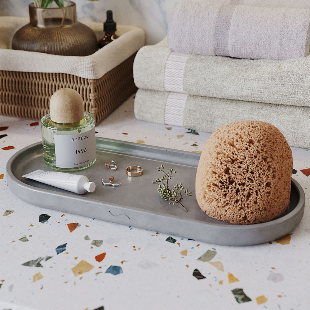 Декоративный поднос, подставка в ванную, органайзер для косметики и ...