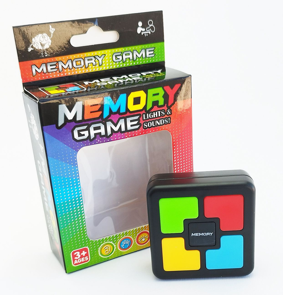 Интерактивная игра на память Memory Game 5,5х5,5 см / Головоломка Мемори  гейм / Детская развивающая игрушка для развития памяти