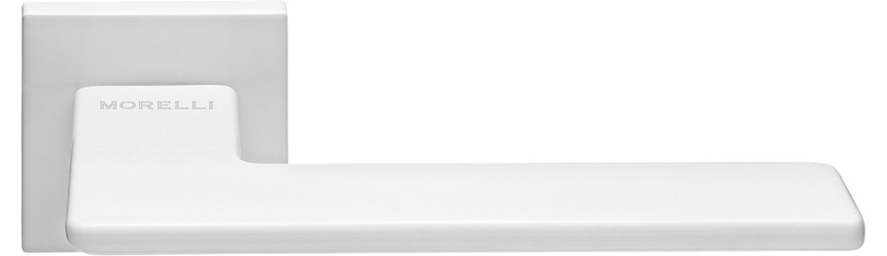 Ручка дверная на квадратной накладке,MORELLI ( Морелли), PLATEAU, MH-51-S6 W, цвет - белый  #1