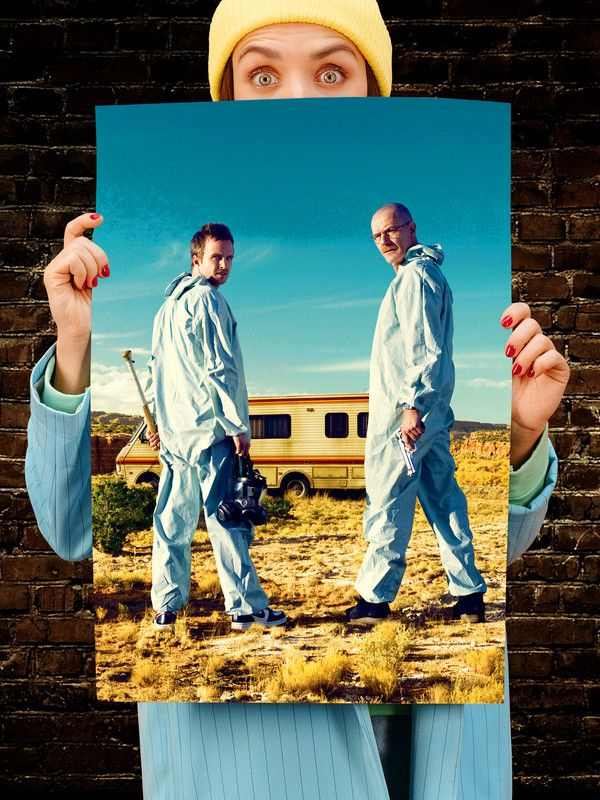 Постер интерьерный Во все тяжкие, 70х46 см. Матовый яркий. Breaking Bad Хайзенберг Уолтер Вайт Пинкман #1