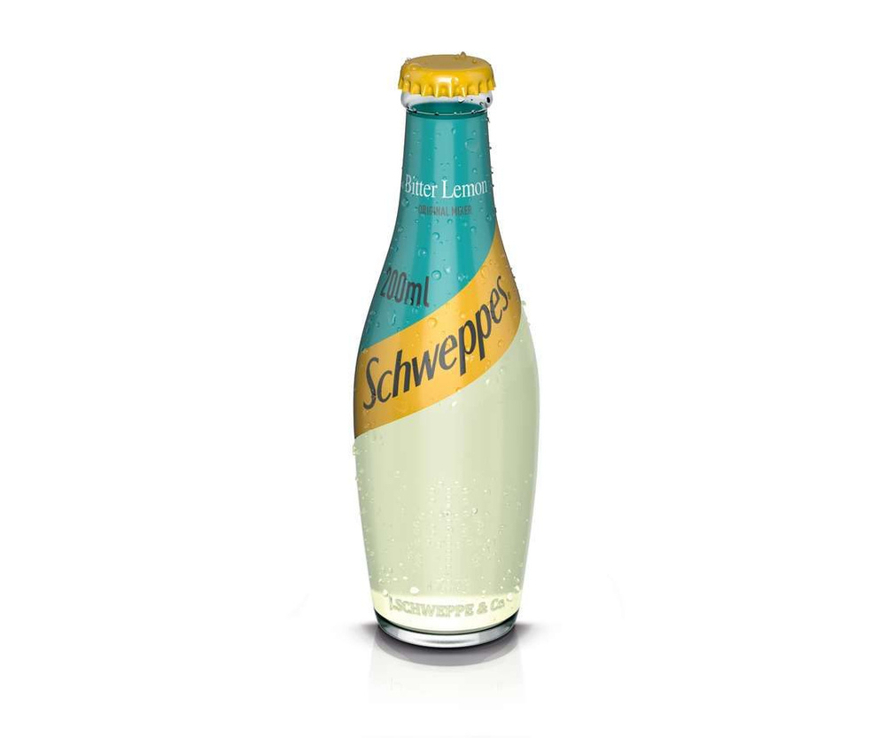 Schweppes Bitter Lemon напиток сильногазированный / Швепс Биттер Лимон  0,2*1шт стекло Великобритания.