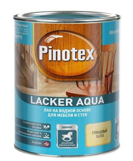 Лак для дерева на водной основе колеруемый Pinotex Lacker Aqua 70 глянцевый 1 л.  #1