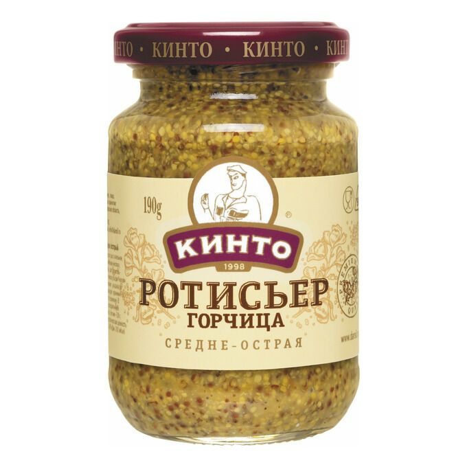 Горчица Кинто Зернистая 170г. 1шт. - купить с доставкой по выгодным ...