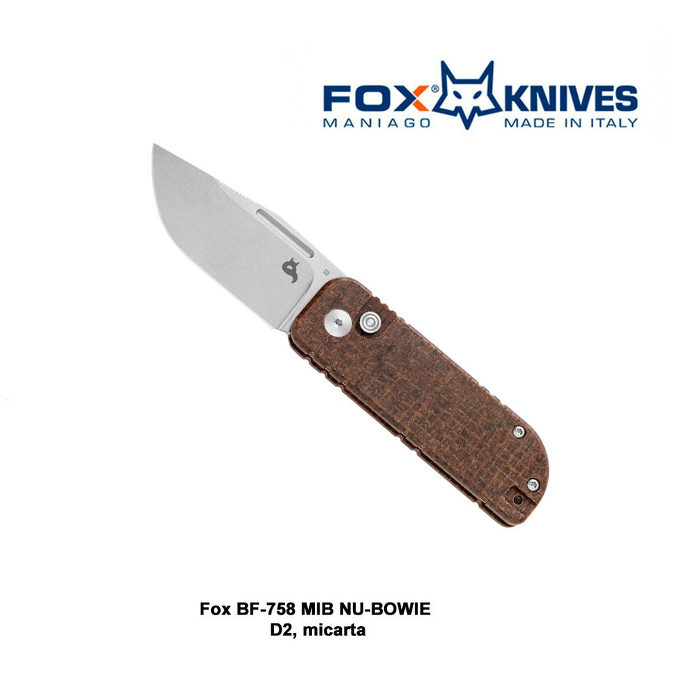 Fox Knives NU-BOWIE BF-758 MI Folding Pocket Knife Stainless Steel D2 Blade main image 1