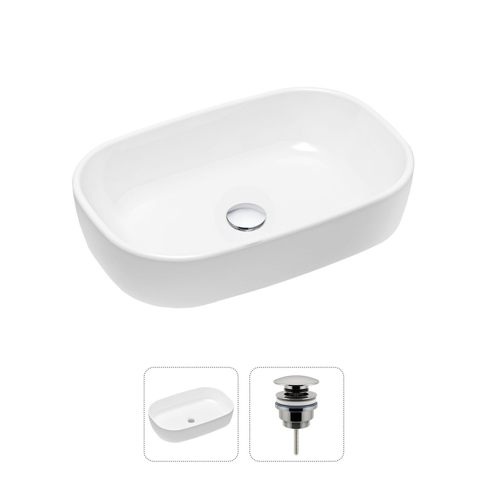 Накладная раковина для ванной Lavinia Boho Bathroom Sink Slim 21520799 в комплекте 2 в 1: умывальник #1