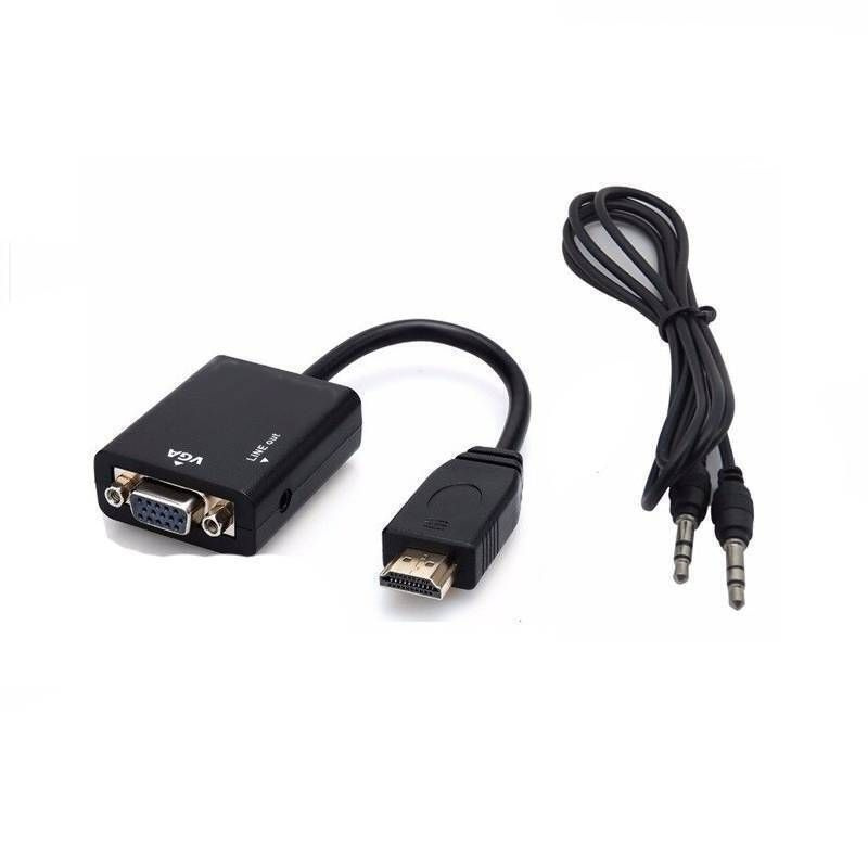 Конвертер с HDMI (M) на VGA с аудио выходом / HDMI (M) to VGA+Audio converter  #1