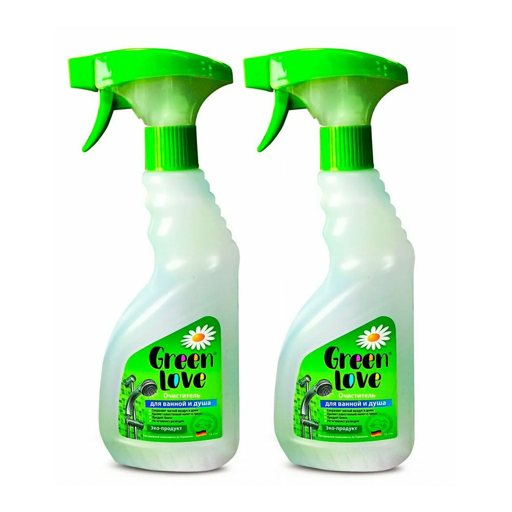 Спрей очиститель для ванной и душа GREEN LOVE 500 мл (2шт) - купить с ...