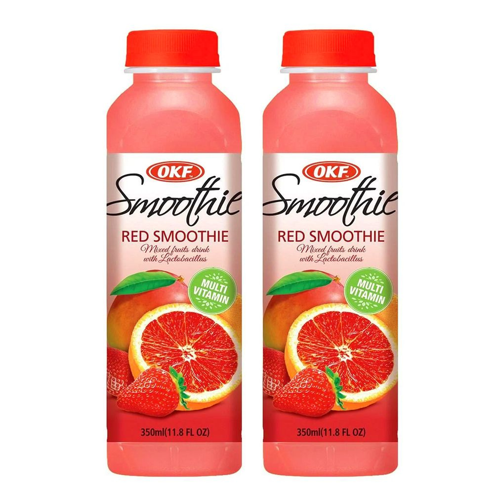 Напиток Смузи Smoothie Red (манго, грейпфрут, клубника) OKF, 500 мл х 2 шт  #1