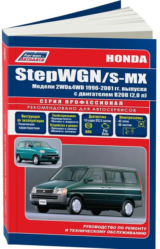 Honda StepWGN, S-MX 1996-2001. Книга, рукводство по ремонту Хонда Степвагон RF1-2, СМХ с двигателем 2.0. #1