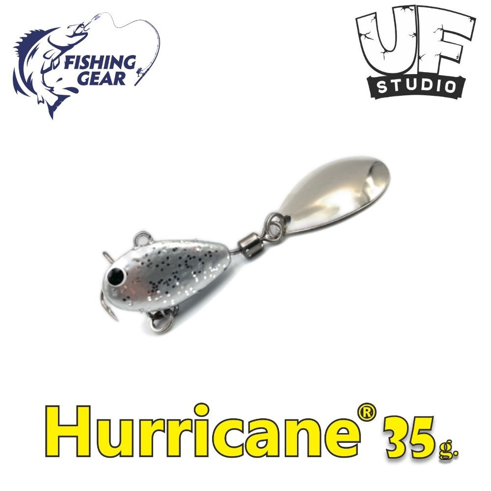 Тейл-спиннер HURRICANE UF STUDIO 35 гр. Silver Glitter #1