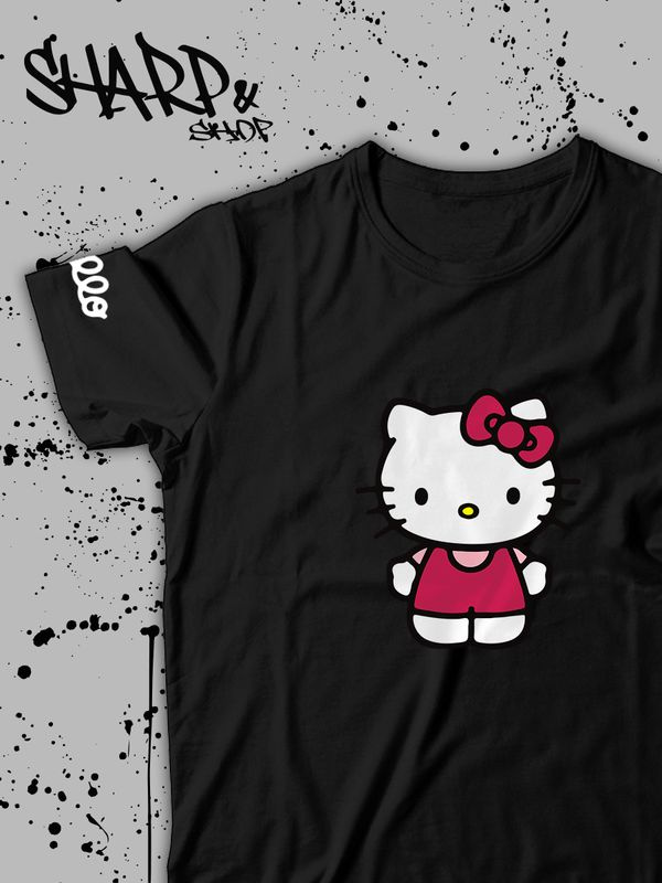 Hello kitty t-shirts  Черная майка, Футболки, Футболки для девочек