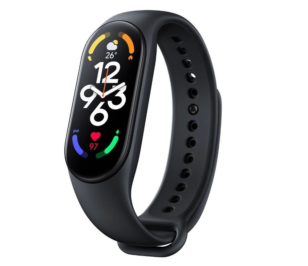 Фитнес-Браслет XIAOMI Smart Band 7, Черный, Ростест ( ОФИЦИАЛЬНАЯ.