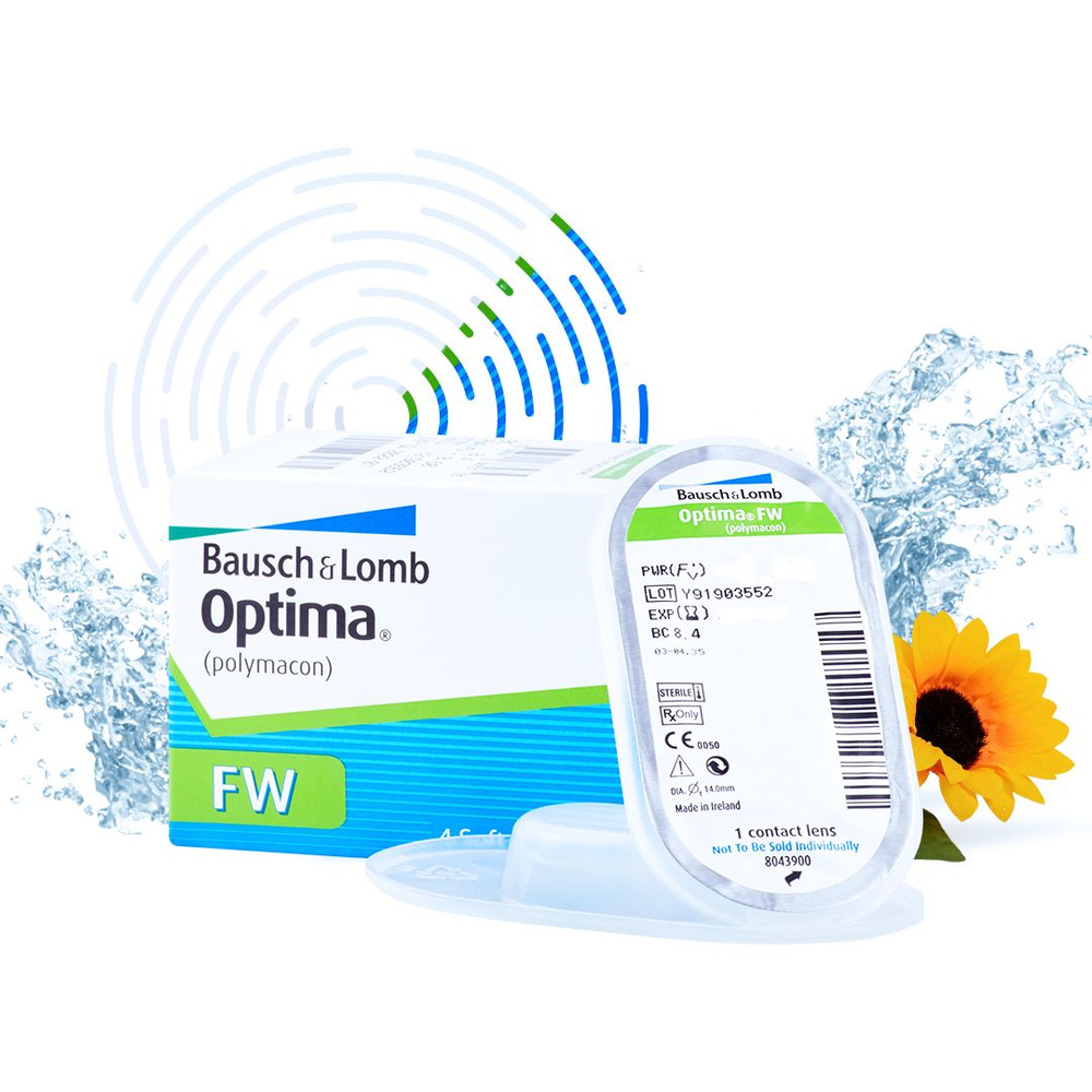 Контактные линзы квартальной замены Bausch + Lomb Optima FW -6,5 / 8,7 / 4 шт  #1